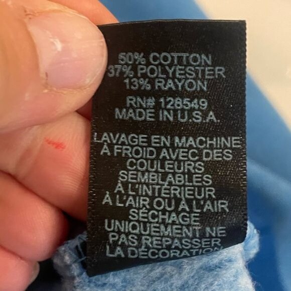 Aviator Nation 5 Stripe Rainbow Crew Neck Sweatshirt Ocean Blue XL Made In USA - Picture 8 of 8